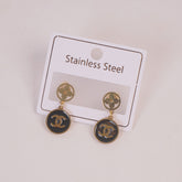 Branded Earring For Woman Black